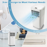 NNECW 7000 BTU/2050W Portable Air Conditioner with 2 Fan Speeds & 4 Casters