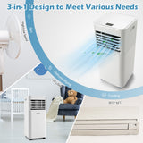 NNECW 7000 BTU/2050W Portable Air Conditioner with 2 Fan Speeds & 4 Casters