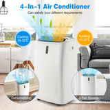 NNECW 12000 BTU/3500W 4-in-1 Portable Air Conditioner with Remote Control
