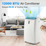 NNECW 12000 BTU/3500W 4-in-1 Portable Air Conditioner with Remote Control