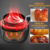 NNEIDS 1800W 7L Air Fryer Healthy Cooker Low Fat Oil Free Kitchen Oven in Black