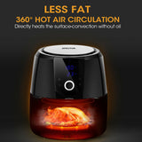 NNEIDS New 7L Air Fryer LCD Health Cooker Low Oil Rapid Deep Frying 1800W Black