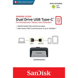 NNEDSZ ULTRA 32GB SDDDC2-032G Dual USB Drive Type-C 3.1