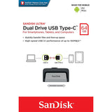 NNEDSZ ULTRA 64GB SDDDC2-064G Dual USB Drive Type-C 3.1