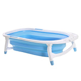 NNEIDS Baby Bath Tub Infant Toddlers Foldable Bathtub Folding Safety Bathing ShowerBlue