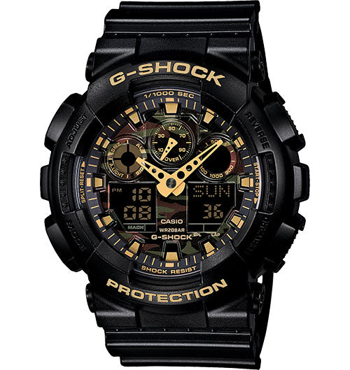 NNEDPE Casio G-Shock Analogue/Digital Mens Camouflage Black/Gold Watch...