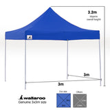 NNEDPE Gazebo Tent Marquee 3x3 PopUp Outdoor Wallaroo - Blue