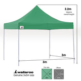 NNEDPE Gazebo Tent Marquee 3x3 PopUp Outdoor Wallaroo - Green