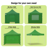 NNEDPE Gazebo Tent Marquee 3x3 PopUp Outdoor Wallaroo - Green