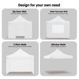 NNEDPE Gazebo Tent Marquee 3x3 PopUp Outdoor Wallaroo White