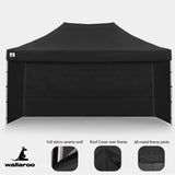 NNEDPE Gazebo Tent Marquee 3x4.5m PopUp Outdoor Wallaroo Black