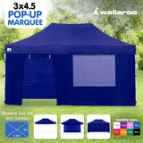 NNEDPE Gazebo Tent Marquee 3x4.5m PopUp Outdoor Wallaroo Blue