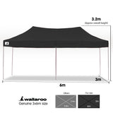 NNEDPE Gazebo Tent Marquee 3x6m PopUp Outdoor Wallaroo Black