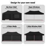 NNEDPE Gazebo Tent Marquee 3x6m PopUp Outdoor Wallaroo Black