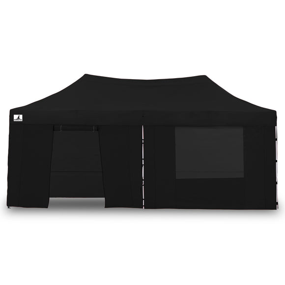 NNEDPE Gazebo Tent Marquee 3x6m PopUp Outdoor Wallaroo Black