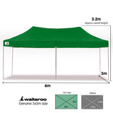 NNEDPE Gazebo Tent Marquee 3x6m PopUp Outdoor Wallaroo Green