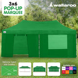 NNEDPE Gazebo Tent Marquee 3x6m PopUp Outdoor Wallaroo Green
