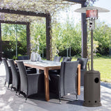 NNEKG 2m tall 9kg Gas cylinder Patio Heater Slate Colour (PH2260)
