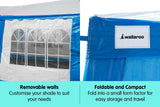 NNEDPE 4x8 Outdoor Event Wedding Marquee Tent Blue+White