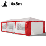 NNEDPE 4x8 Outdoor Event Wedding Marquee Tent Red+White