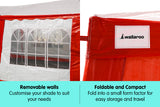 NNEDPE 4x8 Outdoor Event Wedding Marquee Tent Red+White