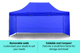 NNEDPE Gazebo Tent Marquee 3x4.5m PopUp Outdoor Wallaroo Light Blue
