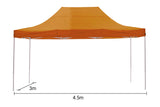 NNEDPE Gazebo Tent Marquee 3x4.5m PopUp Outdoor Wallaroo Orange