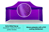 NNEDPE Gazebo Tent Marquee 3x4.5m PopUp Outdoor Wallaroo Purple