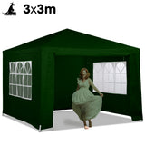 NNEDPE 3x3m Wallaroo Outdoor Party Wedding Event Gazebo Tent - Green