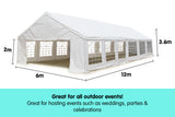 NNEDPE 12 x 6m Outdoor Event Wedding Marquee