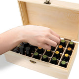 NNEIDS Storage Box Wooden 25 Slots Aromatherapy Container Organiser