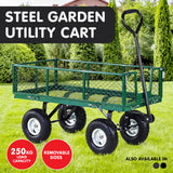 NNEDPE Garden Cart with Mesh Liner Lawn Folding Trolley