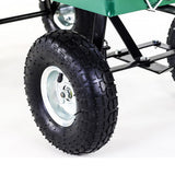 NNEDPE Garden Cart with Mesh Liner Lawn Folding Trolley