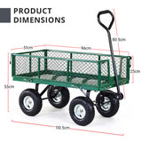 NNEDPE Garden Cart with Mesh Liner Lawn Folding Trolley