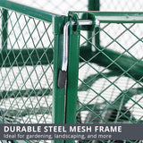 NNEDPE Garden Cart with Mesh Liner Lawn Folding Trolley