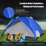NNECW 3-In-1 4-Person Instant Waterproof Pop-up Tent with Carry Bag