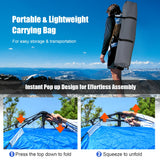 NNECW 3-In-1 4-Person Instant Waterproof Pop-up Tent with Carry Bag