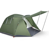 NNECW Double-Layer Camping Tent with Front Porch for Family