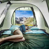 NNECW Double-Layer Camping Tent with Front Porch for Family