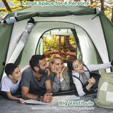 NNECW Double-Layer Camping Tent with Front Porch for Family