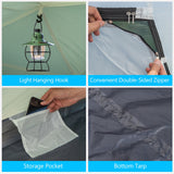 NNECW Double-Layer Camping Tent with Front Porch for Family