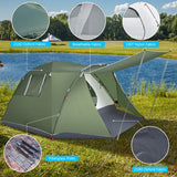 NNECW Double-Layer Camping Tent with Front Porch for Family