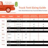 NNECW 3-Size Truck Bed Tent for 5-6.7 Bed for Camping Hiking Fishing-S