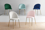 NNEKGE Subiaco Set of 2 Velvet Dining Chairs (Blush)