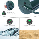 NNECW 63L Metal Lawn Roller with U-Shaped Handle for Ball Field & Park & Backyard