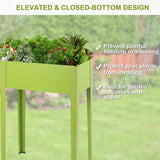 NNECW Metal Garden Bed with 2 Bottom Drainage Holes for Planter