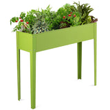 NNECW Raised Garden Bed with Bottom Drainage Holes-Green