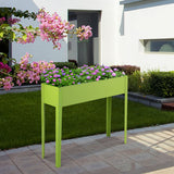 NNECW Raised Garden Bed with Bottom Drainage Holes-Green