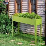 NNECW Raised Garden Bed with Bottom Drainage Holes-Green