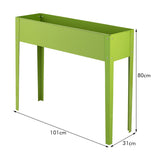NNECW Raised Garden Bed with Bottom Drainage Holes-Green